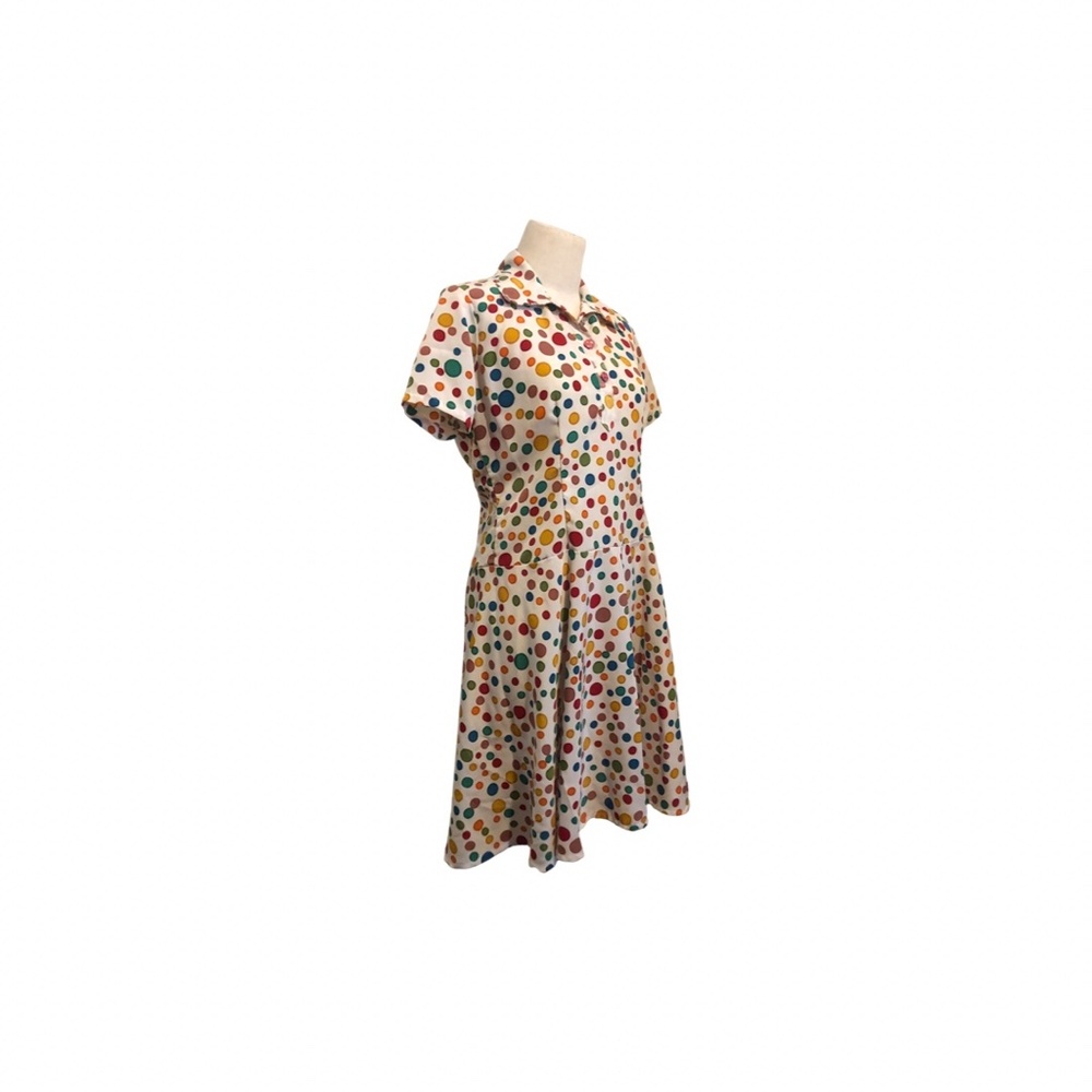 RAINBOW Polka dot Fit and Flare Dress - Picture 3 of 8